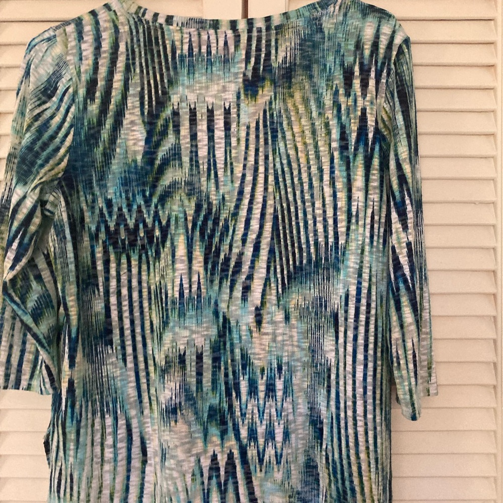 Chico's Multicolor Striped Knit Top Sz 2